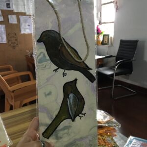 Bird on a light background