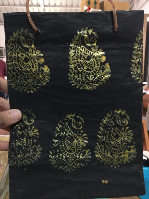 Handmade Black Newspaper Gift Bag
