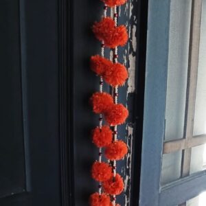 Dark Orange Latkan ( Artificial Flowers)