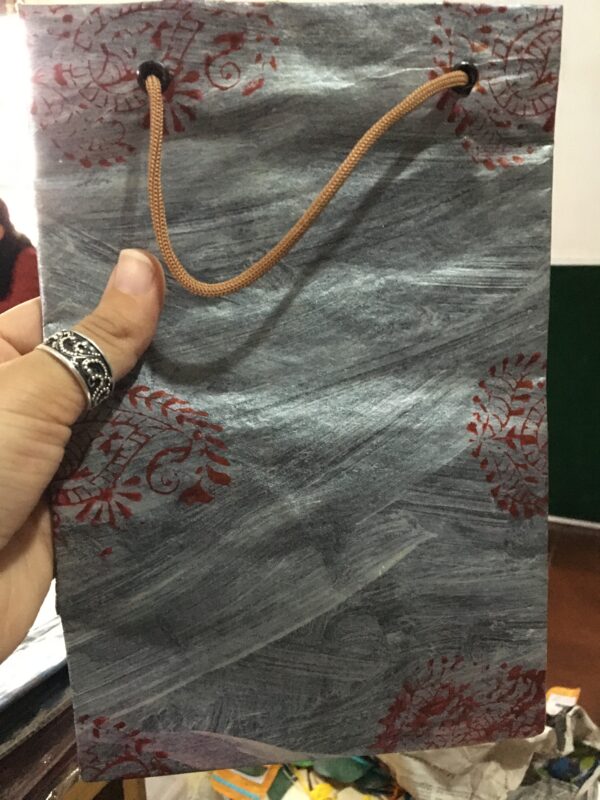 Handmade Silver Newspaper Bag