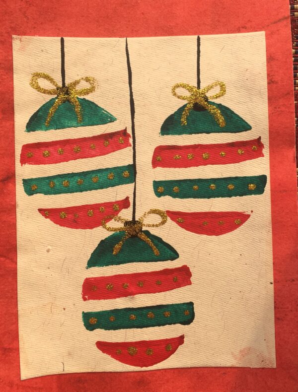 Potato Print Bauble